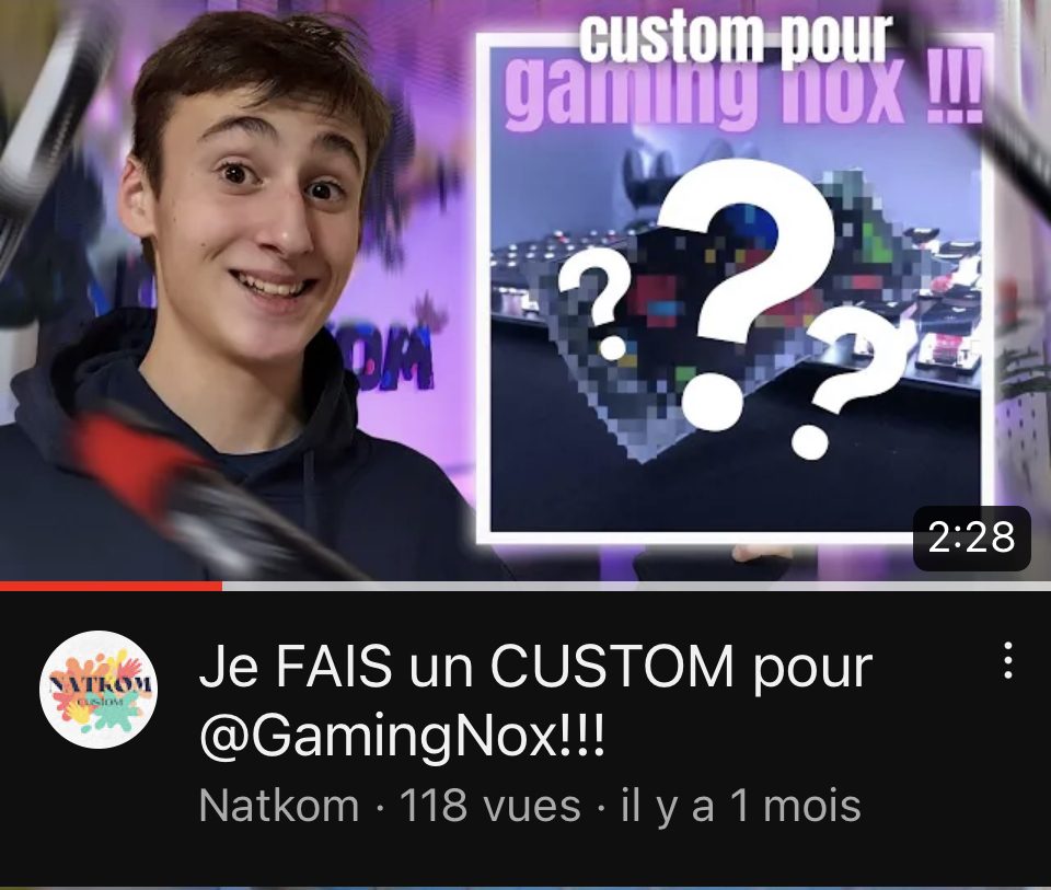 Une collaboration : un custom réalisé pour la chaîne.